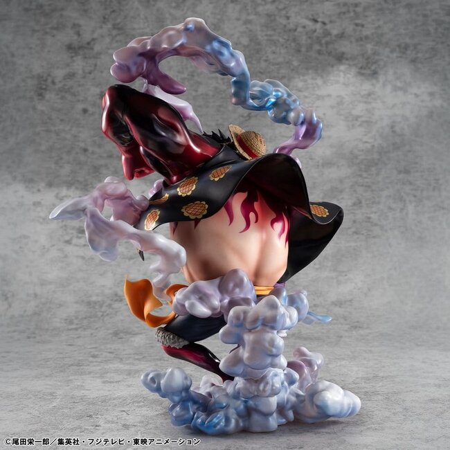 One Piece Portrait.Of.Pirates SA-Maximum PVC Figure Monkey D. Luffy Gear 4 Bounce-Man 10th Limited Ver. 30 cm