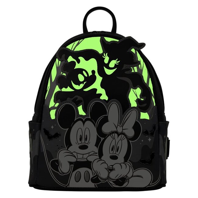 Mickey & Minnie Mini-Rucksack von Loungefly mit Geisterlichtfunktion