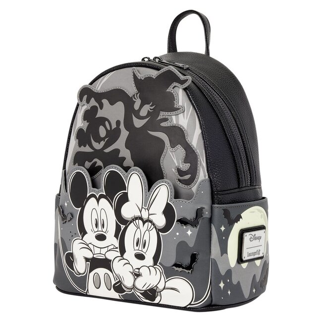 Mickey & Minnie Mini-Rucksack von Loungefly mit Geisterlichtfunktion