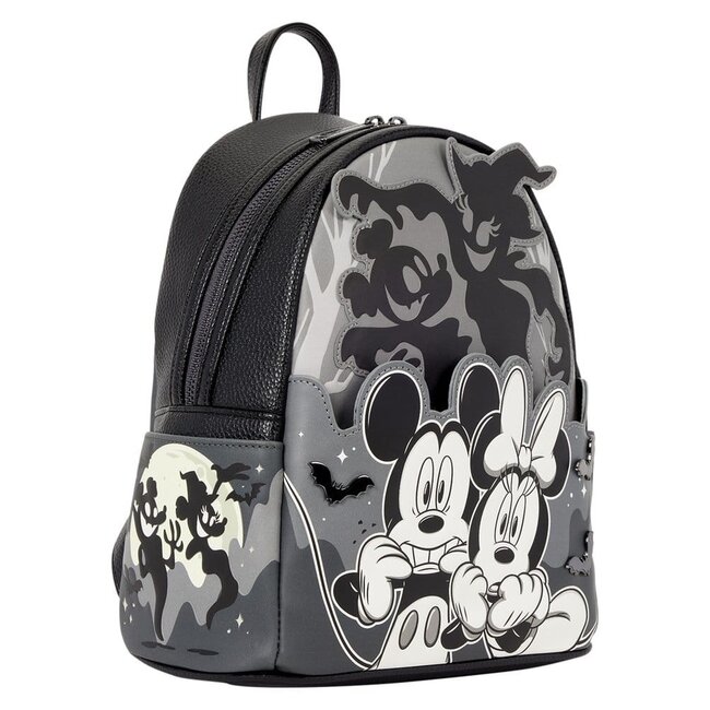 Mickey & Minnie Mini-Rucksack von Loungefly mit Geisterlichtfunktion