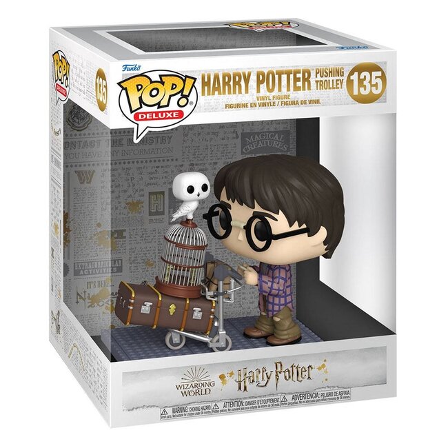 Harry Potter POP! Deluxe Vinylfigur: Harry schiebt Einkaufswagen (9 cm)
