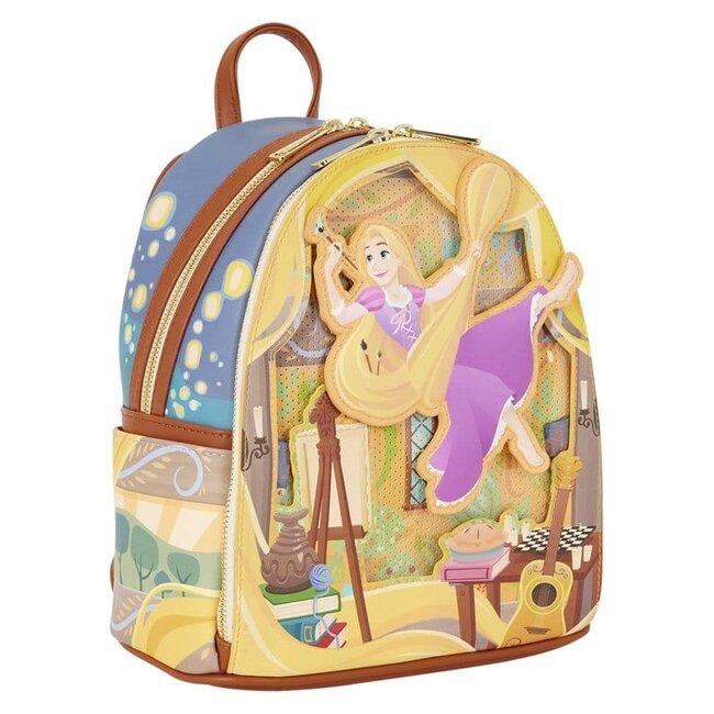 Rapunzel-Gemälde von Loungefly: Mini-Rucksack „Tangled“