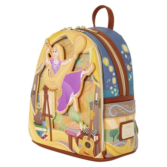 Rapunzel-Gemälde von Loungefly: Mini-Rucksack „Tangled“