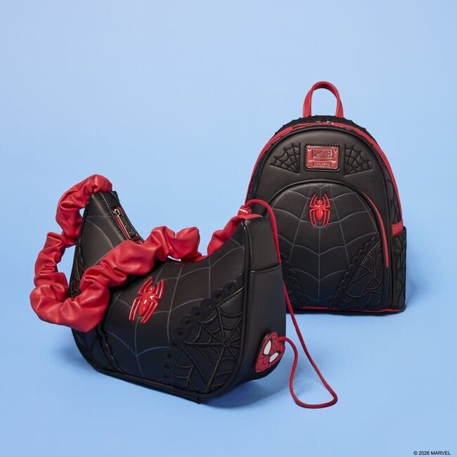 Spider-Man Mini-Rucksack von Loungefly mit Spinnennetz