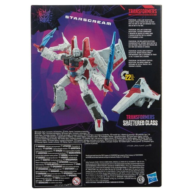 Transformers: Shattered Glass Voyager Class Action Figure Starscream 18 cm