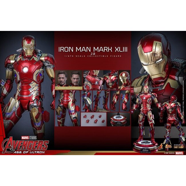 Avengers: Age of Ultron Movie Masterpiece Diecast Actionfigur 1/6 Iron Man Mark XLIII (2.0) 32 cm