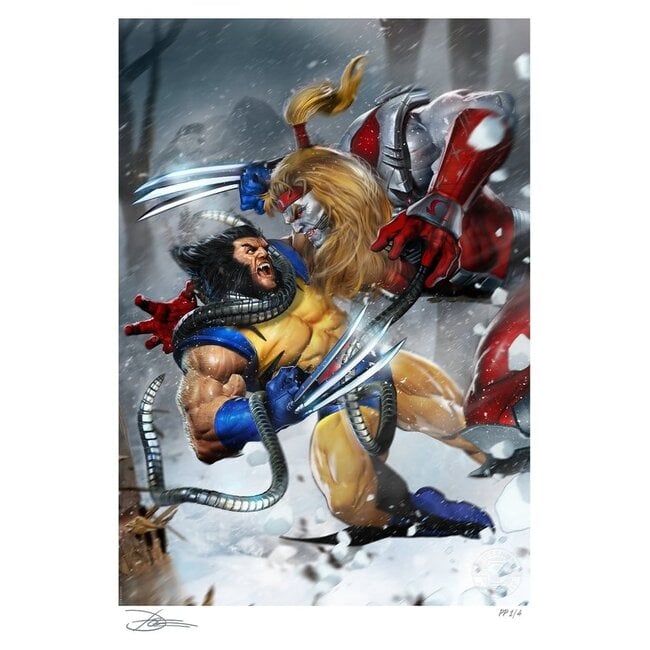 Marvel Kunstdruck Wolverine vs Omega Red 46 x 61 cm - ungerahmt