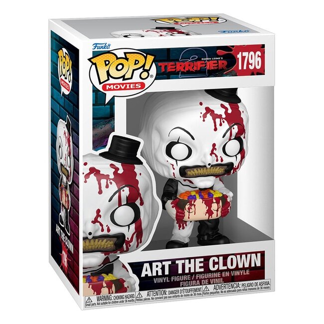 Terrifier 2 POP! Movies Vinylfigur Art der Clown mit Süßigkeitenkopf 9 cm