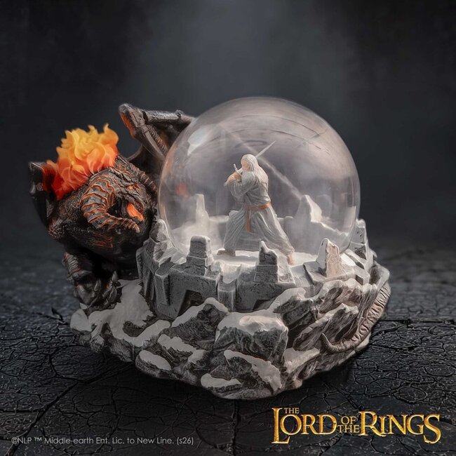 Herr der Ringe Schneekugel Schlacht auf dem Gipfel 13 cm