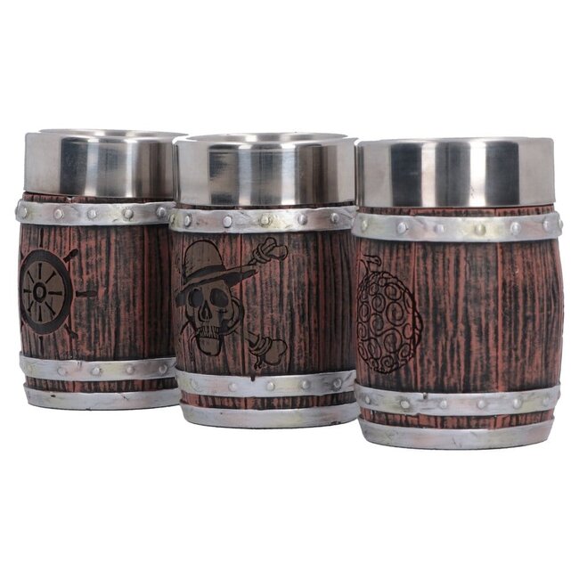 One Piece Shot Glass Set Barrel 8 cm