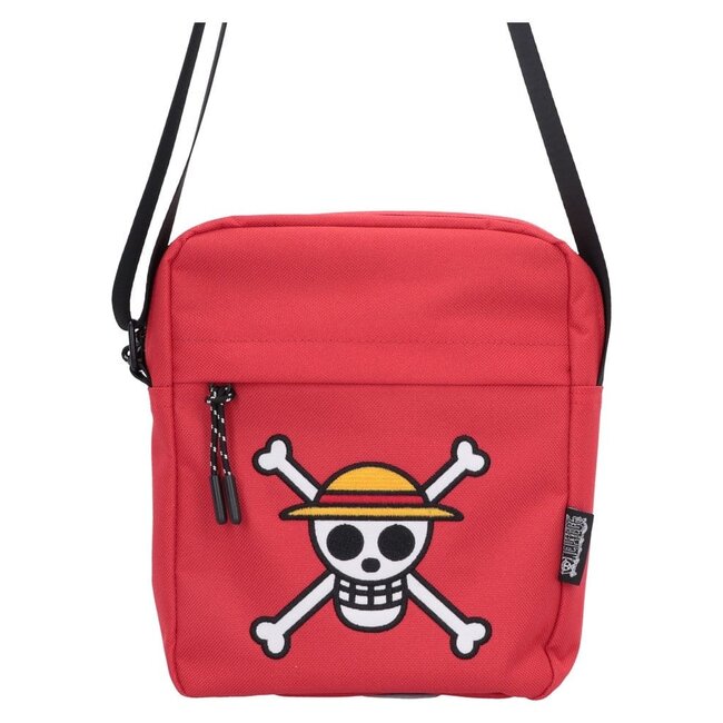 One Piece Crossbody Bag Luffy Jolly Roger (Red) 23 cm