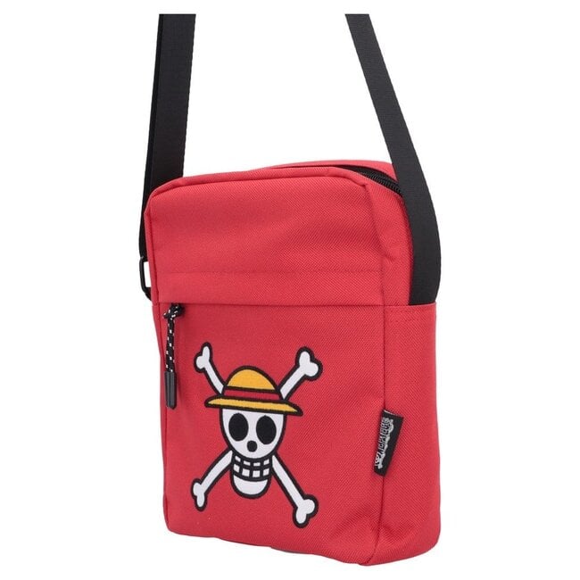 One Piece Crossbody Bag Luffy Jolly Roger (Red) 23 cm