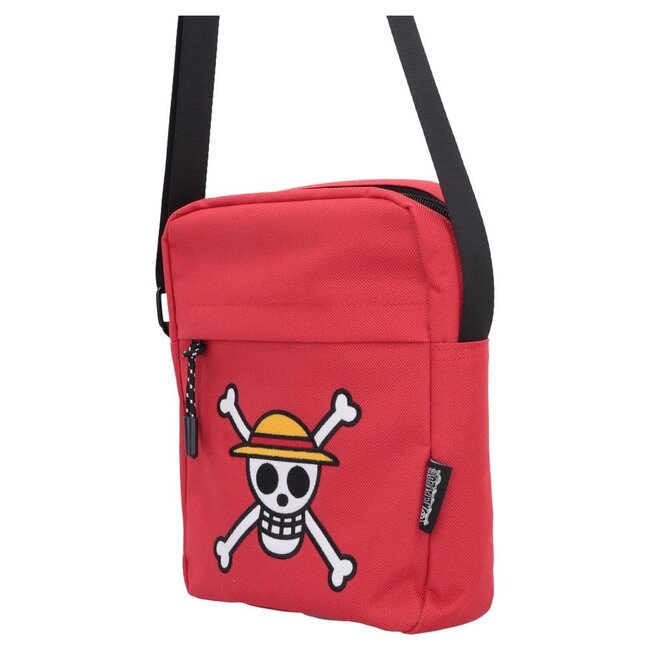 One Piece Crossbody Bag Luffy Jolly Roger (Red) 23 cm
