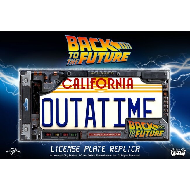 Zurück in die Zukunft Replika 1/1 „Outatime“ DeLorean-Kennzeichen