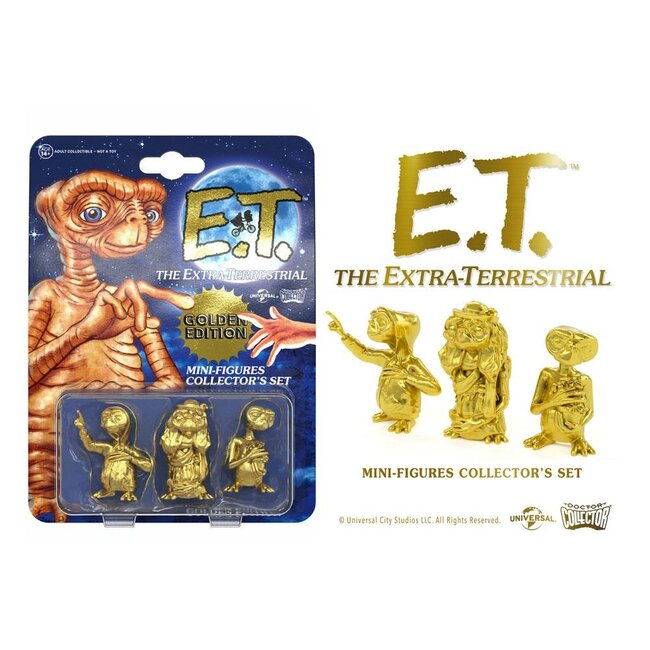 E.T. – Der Außerirdische Sammlerset Minifiguren 3er-Pack Goldene Edition 5 cm