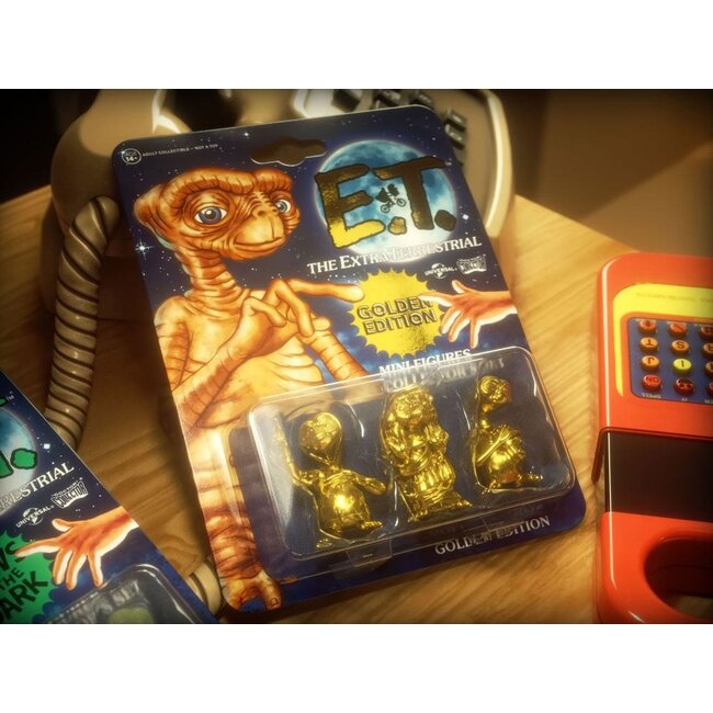 E.T. – Der Außerirdische Sammlerset Minifiguren 3er-Pack Goldene Edition 5 cm