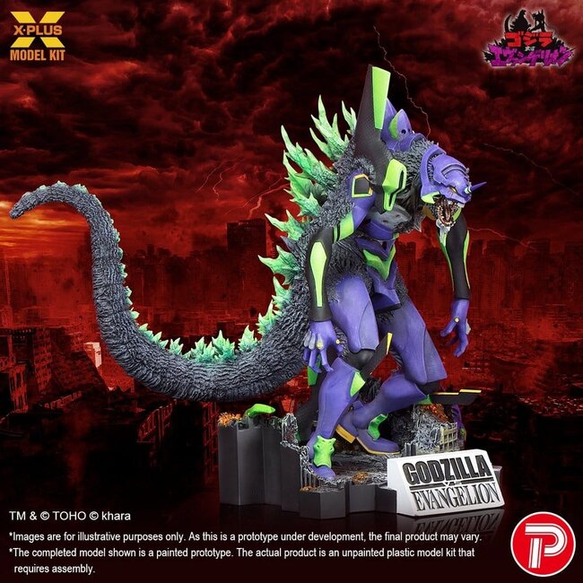 Godzilla vs. Evangelion Plastikmodellbausatz Evangelion Test Typ-01 „G“ Erwachte Form 20 cm