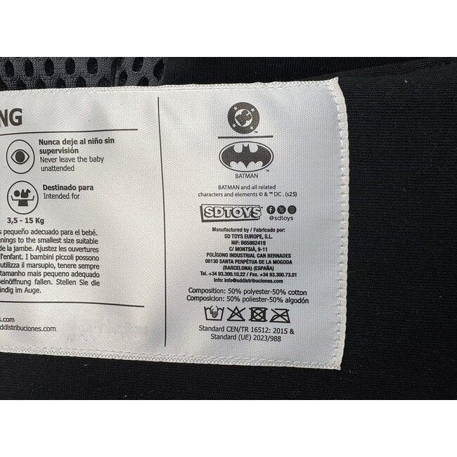 Batman Hero Carrier Baby Carrier DC Universe 27 cm