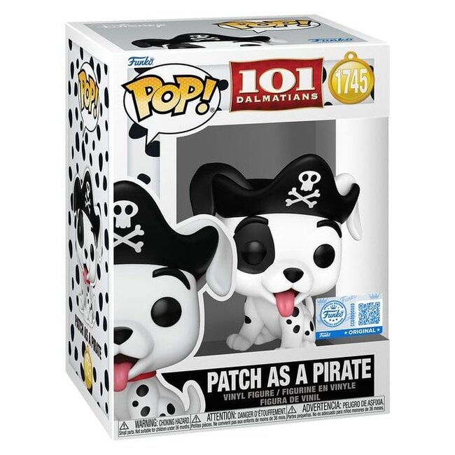 101 Dalmatiner POP! Disney Vinylfigur Aufnäher (Piratenkostüm) 9 cm