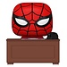 Funko Marvel POP! Premium Vinylfigur Meme – Spider-Man mit Schreibtisch, 9 cm