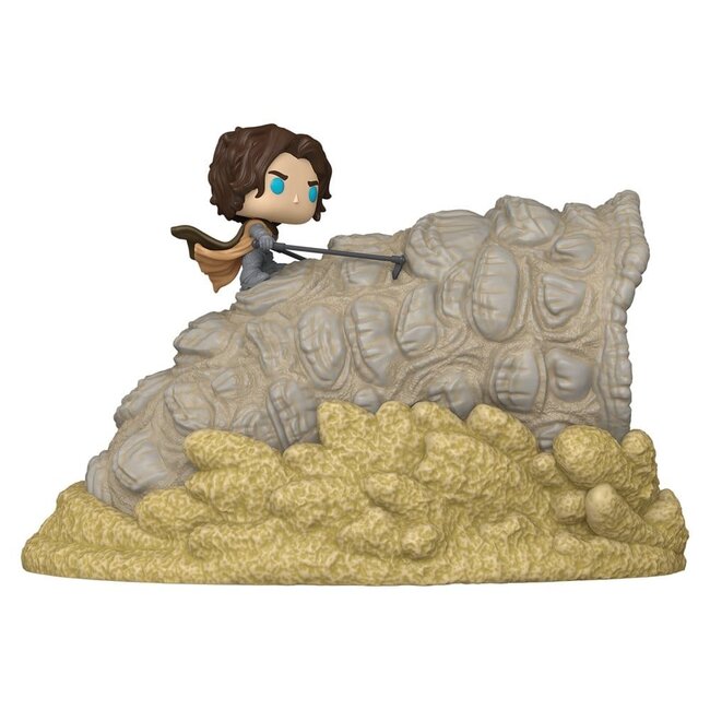 Dune: Teil Drei POP! Moment Vinylfiguren Paul Atreides mit Sandwurm 9 cm