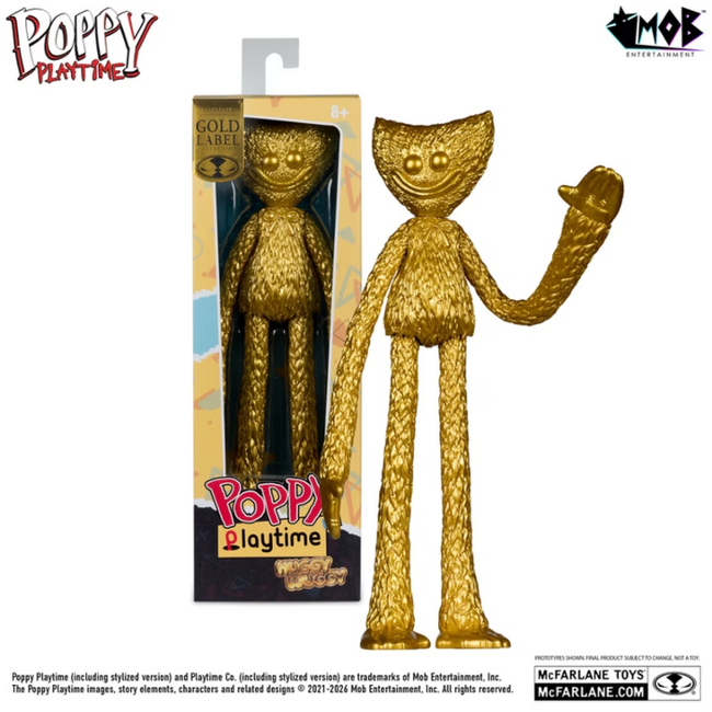 Poppy Playtime Bendables Action Figure Huggy Wuggy Gold (Gold Label) 31 cm