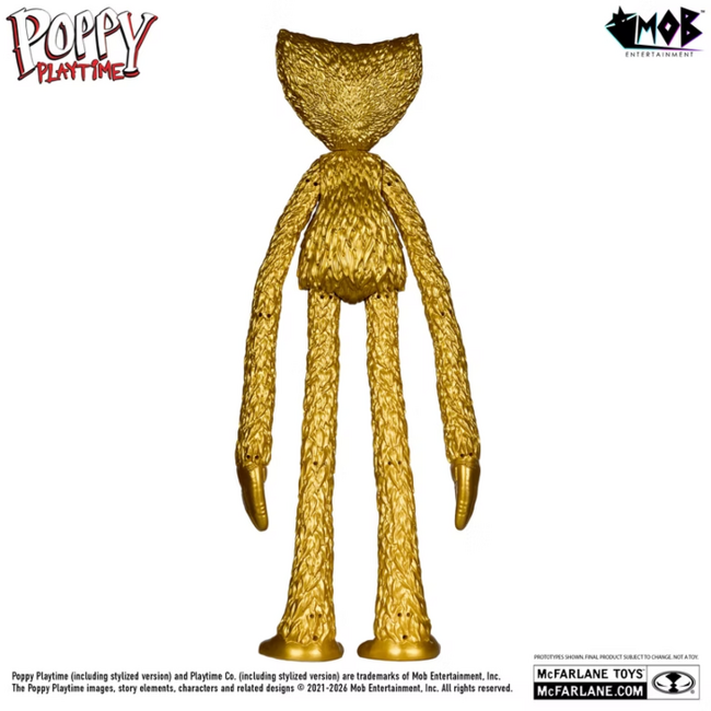 Poppy Playtime Biegsame Actionfigur Huggy Wuggy (Gold) 31 cm