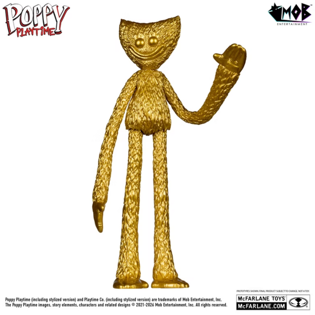 Poppy Playtime Bendables Action Figure Huggy Wuggy Gold (Gold Label) 31 cm