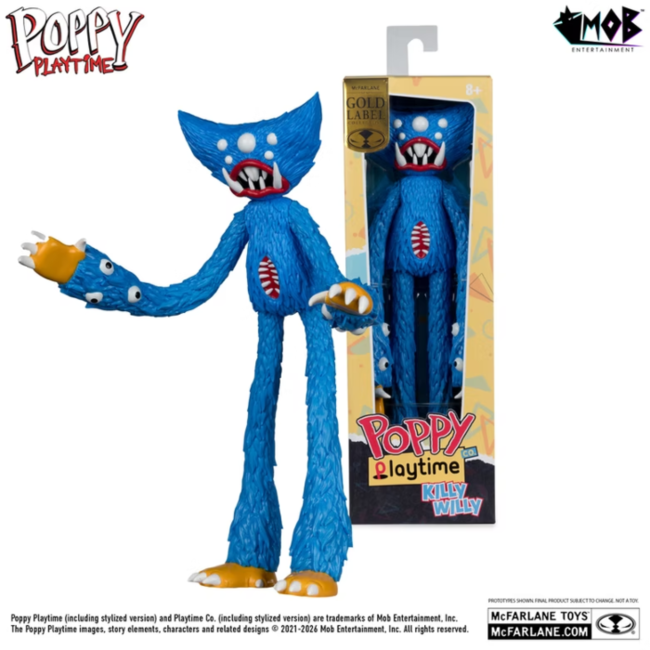 Poppy Playtime Bendables Action Figure Killy Willy Blue (Gold Label) 31 cm