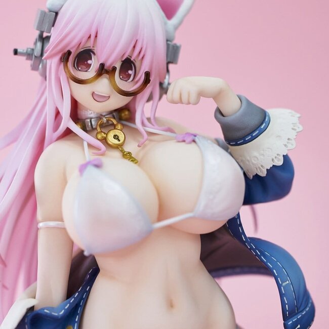 Super Sonico PVC-Figur Weiße Katze (Neuauflage) 27 cm