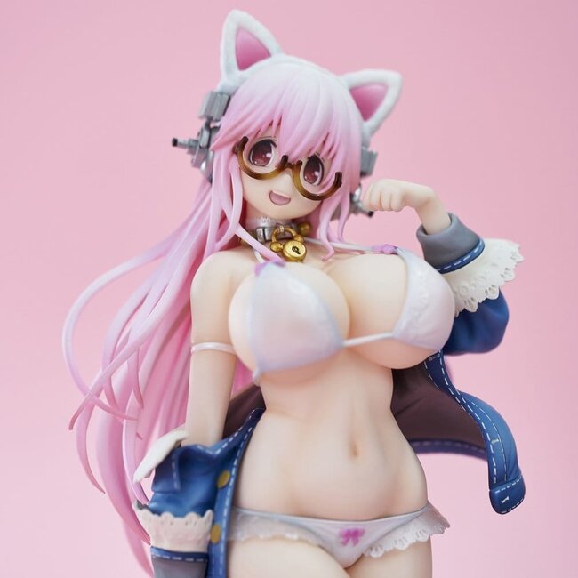 Super Sonico PVC-Figur Weiße Katze (Neuauflage) 27 cm