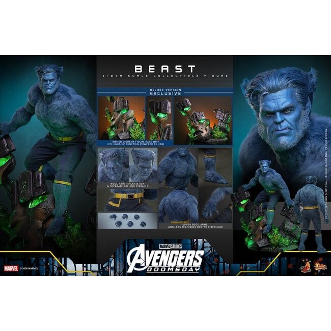 Marvel X-Men Movie Masterpiece Actionfigur 1/6 Beast (Deluxe-Version) 33 cm