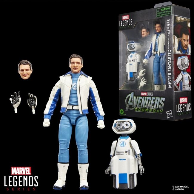 Avengers: Doomsday Marvel Legends Action Figure 2-Pack Mister Fantastic & Marvel's H.E.R.B.I.E. 15 cm