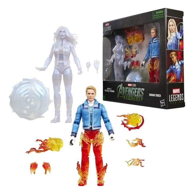 Avengers: Doomsday Marvel Legends Actionfiguren-Doppelpack: Marvels Unsichtbare Frau & Menschliche Fackel (15 cm)