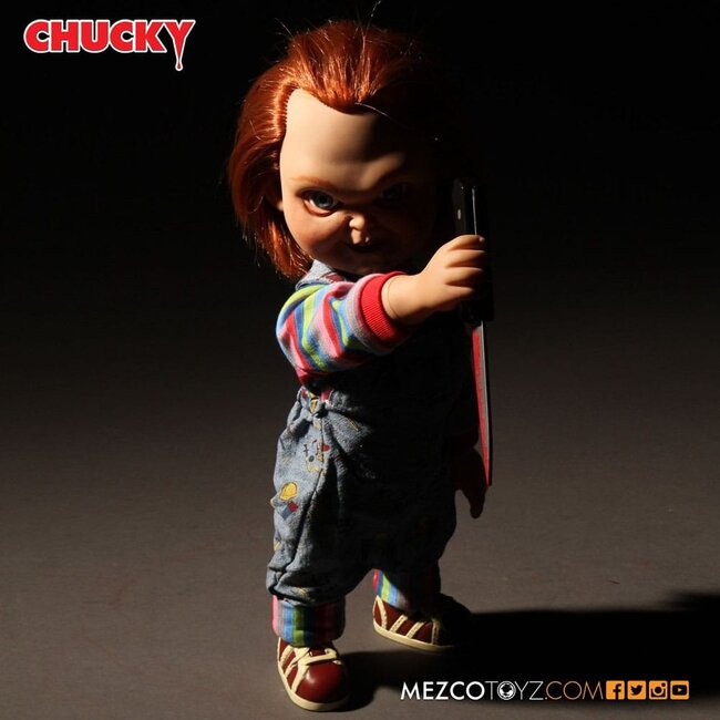 Chucky aus der Mörderpuppe Chucky mit dem grinsenden Lächeln 38 cm
