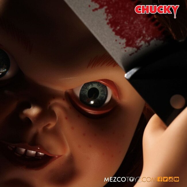 Chucky aus der Mörderpuppe Chucky mit dem grinsenden Lächeln 38 cm