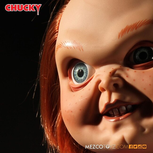 Chucky aus der Mörderpuppe Chucky mit dem grinsenden Lächeln 38 cm