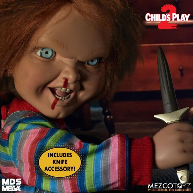 Child's Play 2 Designer Series Sprechender, bedrohlicher Chucky 38 cm