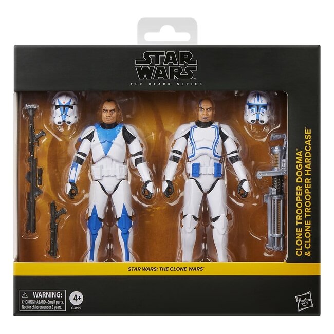 Star Wars: The Clone Wars Black Series actiefigurenset (2 stuks) Clone Troopers Dogma & harde koffer (15 cm)