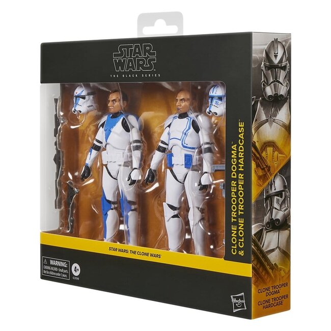 Star Wars: The Clone Wars Black Series actiefigurenset (2 stuks) Clone Troopers Dogma & harde koffer (15 cm)
