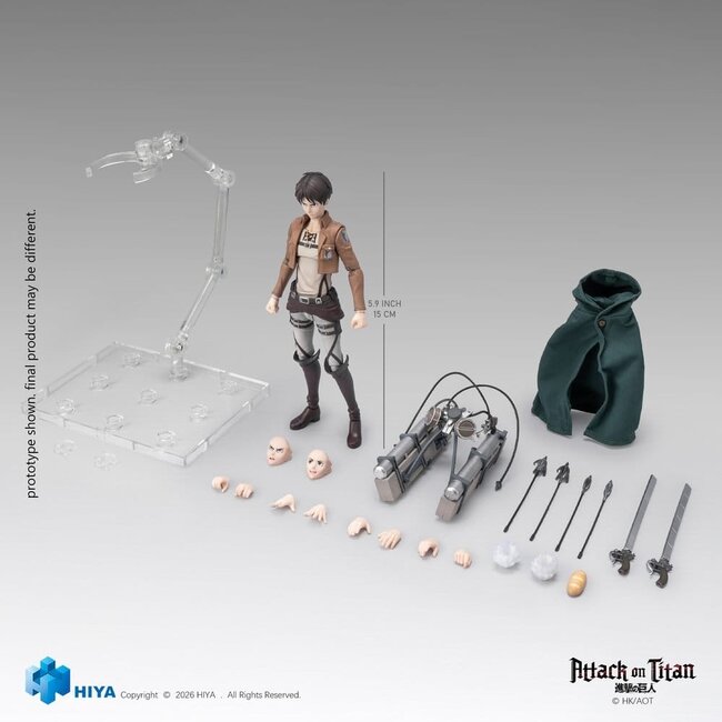 Attack on Titan Exquisite Basic Series Actionfigur 1/12 Eren Jäger 15 cm