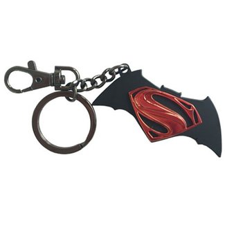 Noble Collection Batman v Superman Dawn of Justice Schlüsselanhänger aus Metall mit Logo