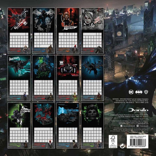 Batman Arkham Knight Kalender 2017 * Englische Version *