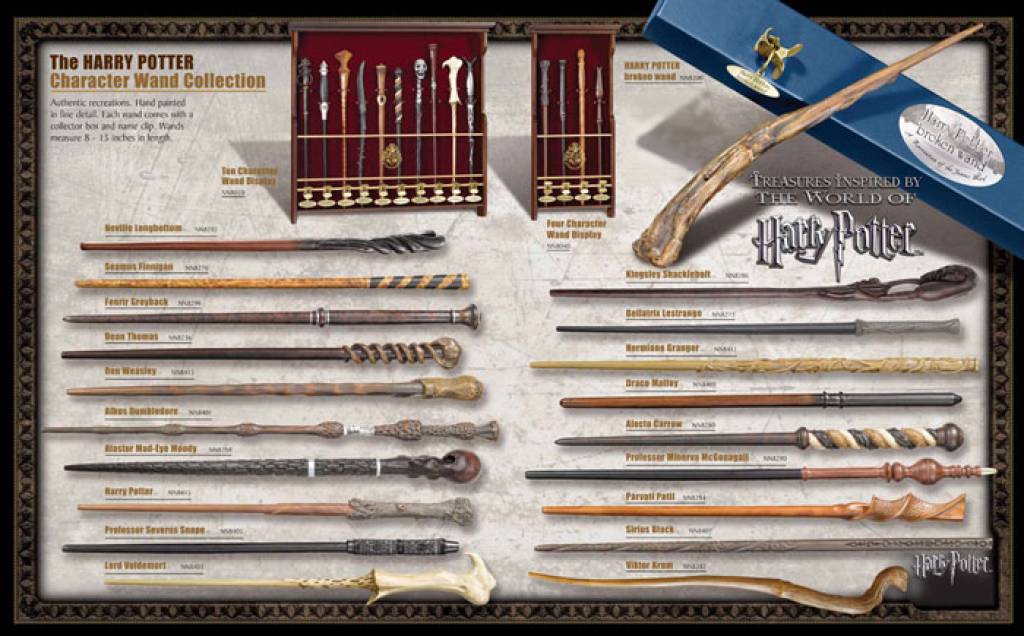 Harry Potter Four Character Wand Display The Movie Store