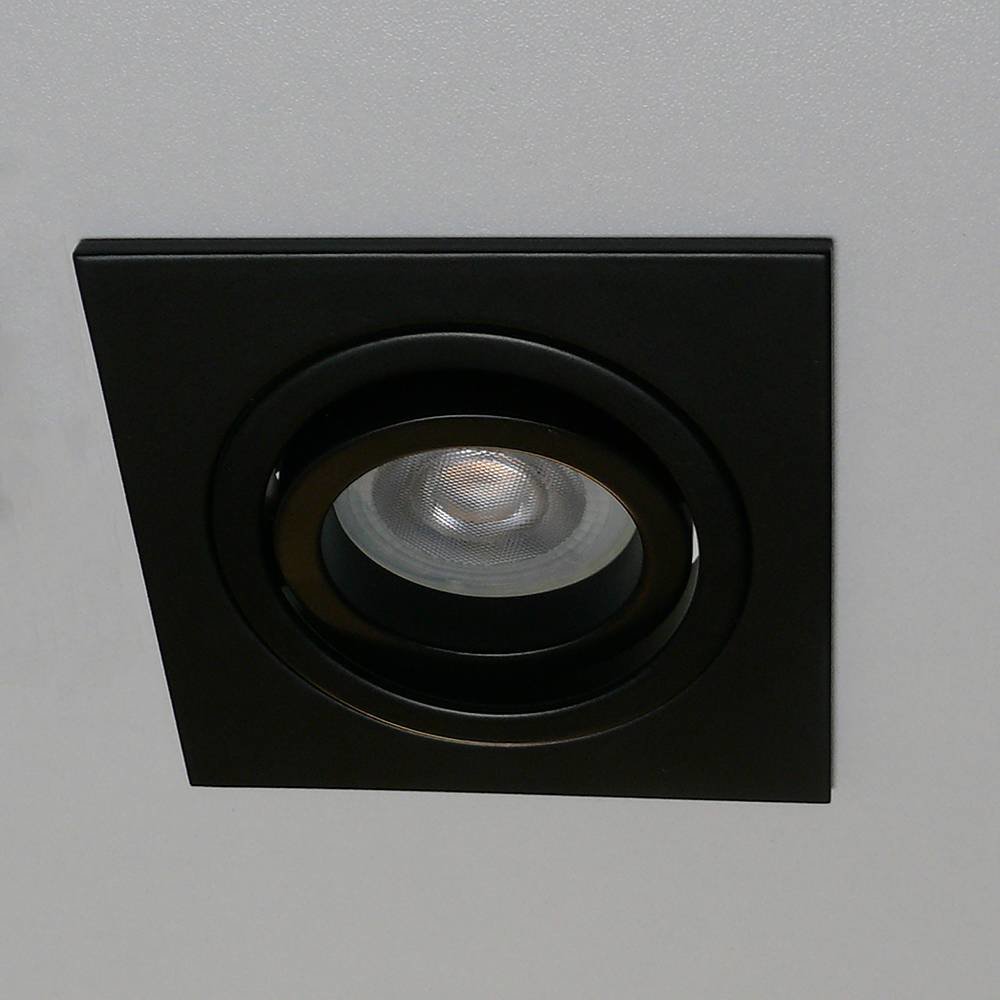 Kelpa Inbouwspot Brescia vierkant zwart