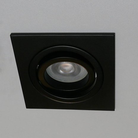 Kelpa Inbouwspot Brescia vierkant zwart