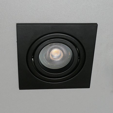 Kelpa Inbouwspot Brescia vierkant zwart