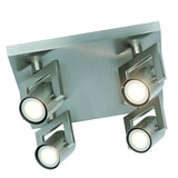 Freelight Spot Valvoled mat chroom 4 lichts vierkant Freelight Spot Valvoled mat chroom 4 lichts vierkant