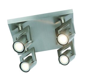 Freelight Spot Valvoled mat chroom 4 lichts vierkant Freelight Spot Valvoled mat chroom 4 lichts vierkant