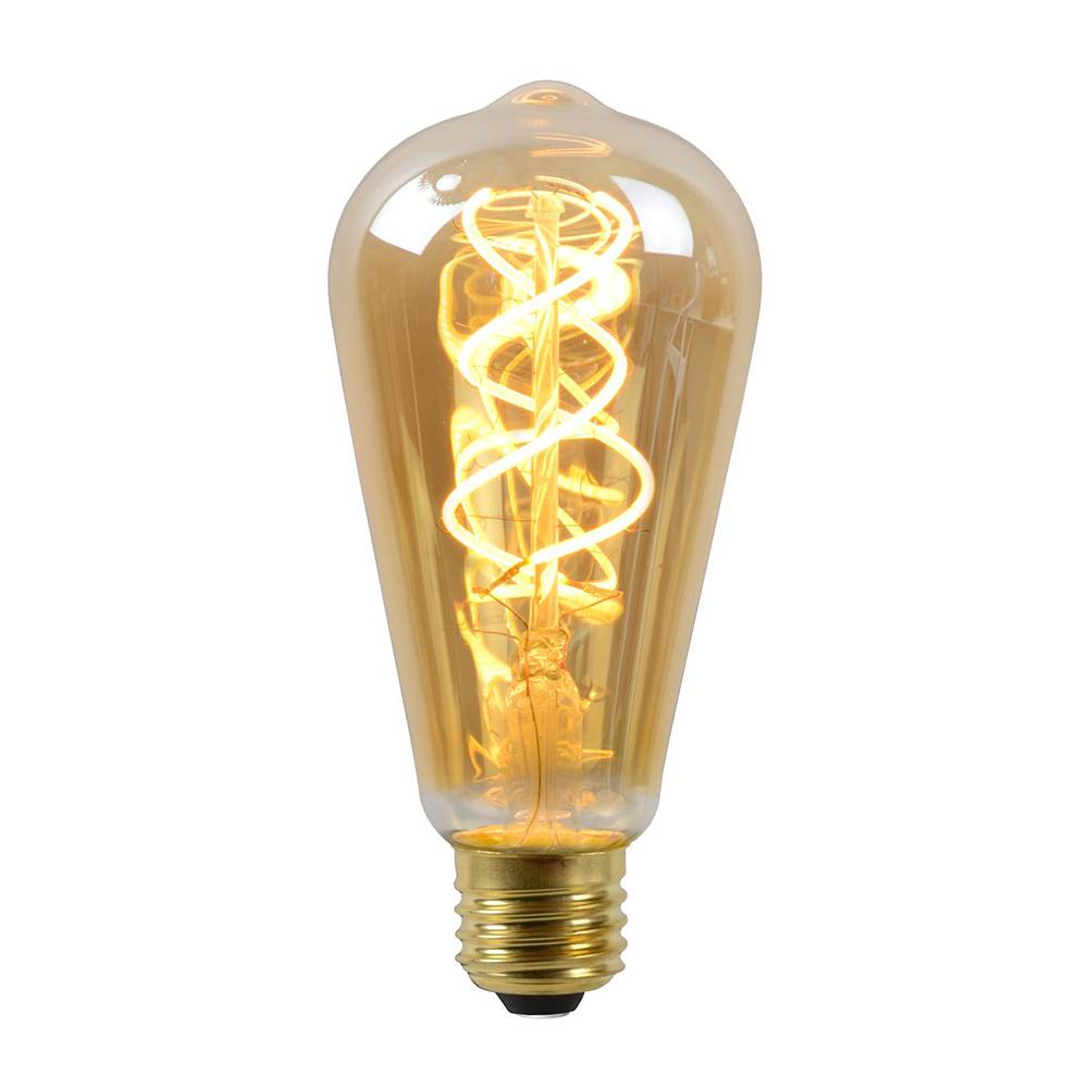 LED E27 lamp 5 Watt groot gedraaid filament DIM